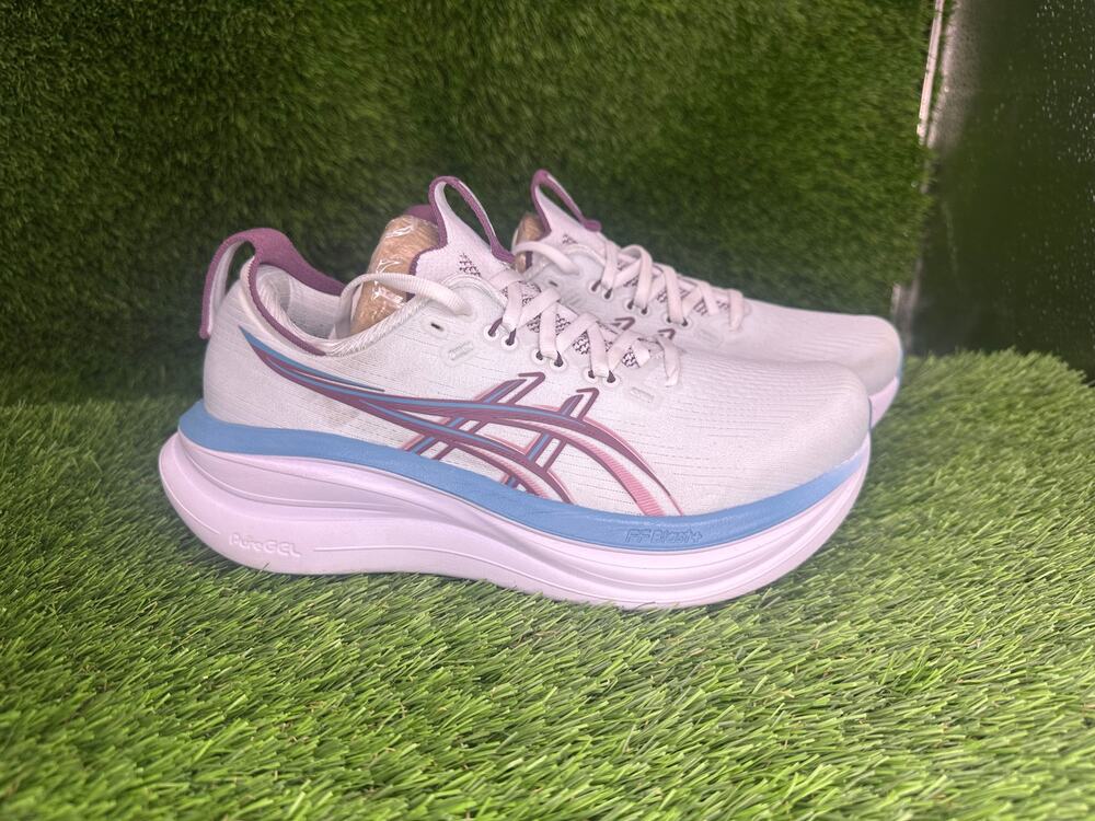 Asics Gel-Nimbus 28 1012B917 Athletic Sneaker Women's 7.5 White Knit Gym Running